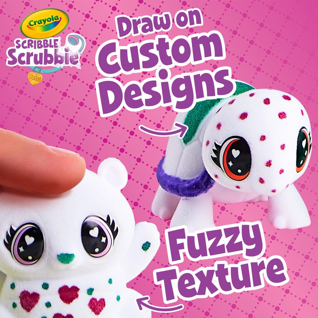 Crayola Scribble Scrubbie Pets Mega Pack washability helps reuse playtime.