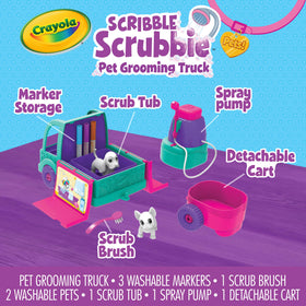 Crayola Scribble Scrubbie Pets with two pets supports imaginative styling