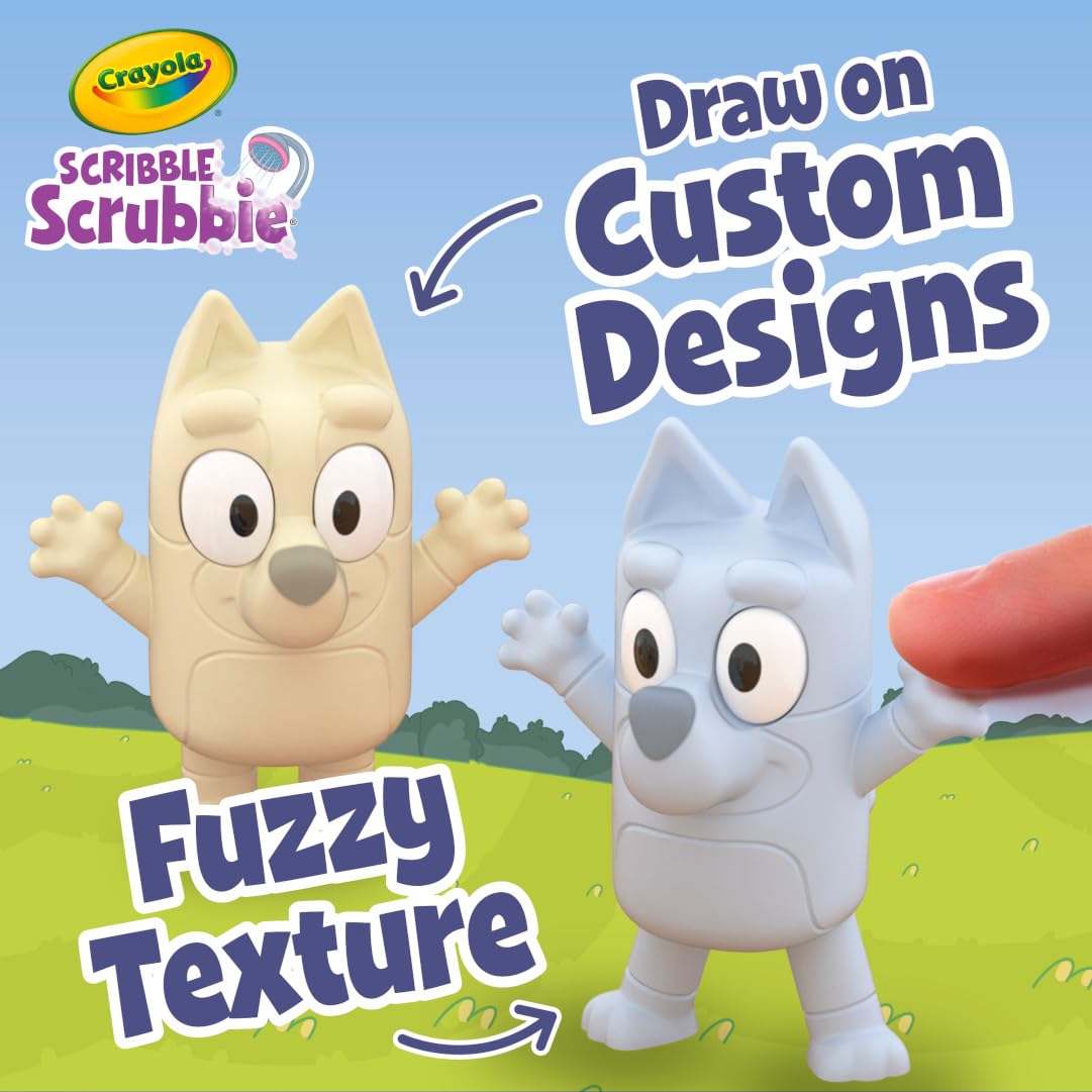 Crayola Scribble Scrubbies Bluey inner-tube playset for vivid markers adventures.