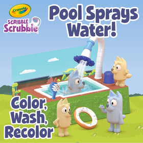 Crayola Scribble Scrubbies Bluey markers highlight customizable fur designs.