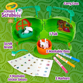 Crayola Scribble Scrubbies sticker sheets add color to safari figures.