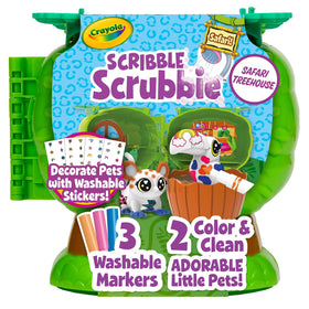 Crayola Scribble Scrubbies storage tub keeps the playset organized and portable.