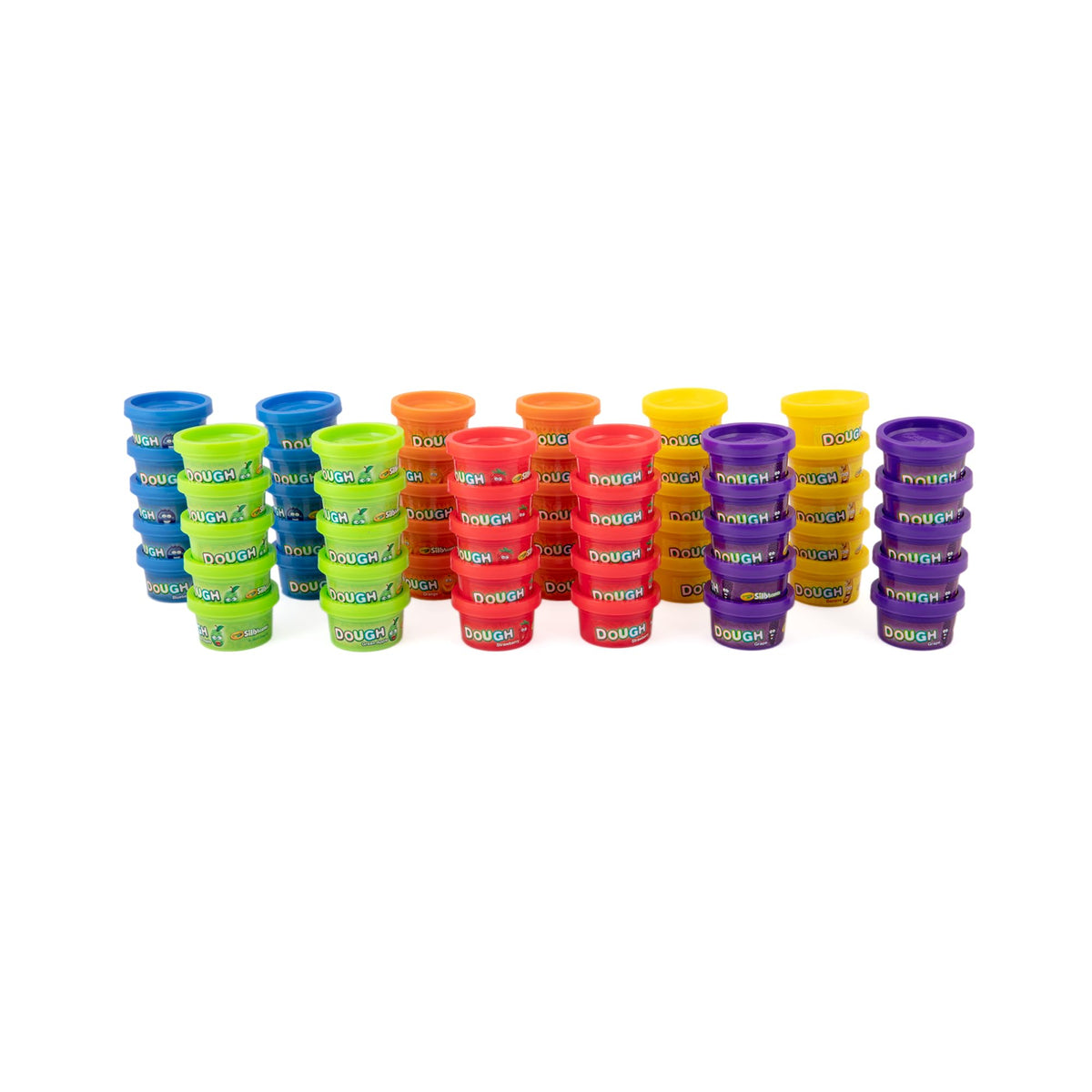 Crayola Silly Scents Dough resealable tub for easy storage.
