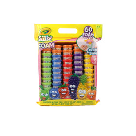 Crayola Silly Scents foam tub green with green apple scent for tactile exploration.
