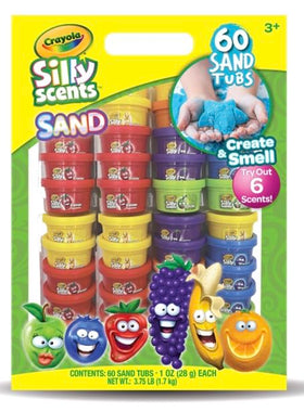Crayola Silly Scents blue sand tub for colorful scented play experiences