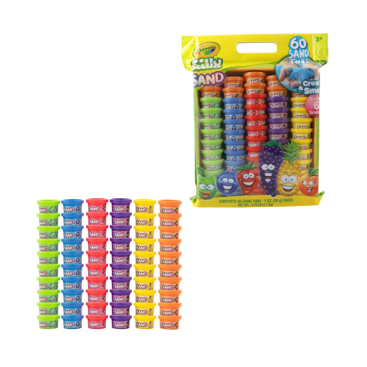 Crayola Silly Scents yellow sand tub with banana scent inspires imagination