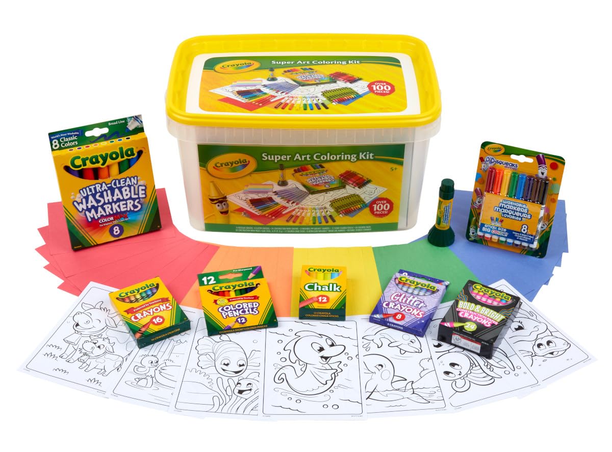 Crayola Super Art Kit full set ready for kids' projects and classroom use