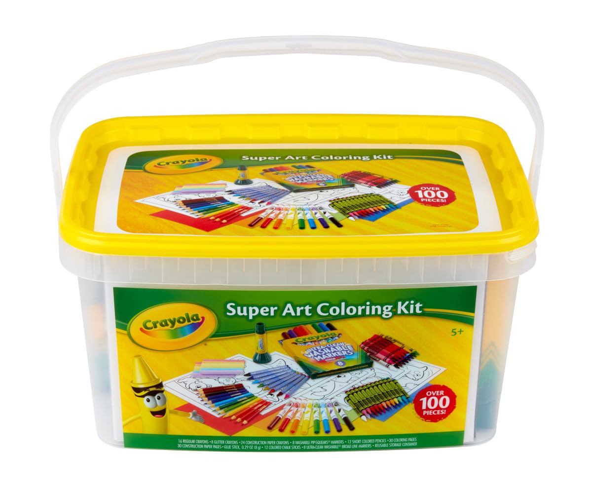 Crayola Super Art Kit glitter crayons add sparkle to drawings and crafts