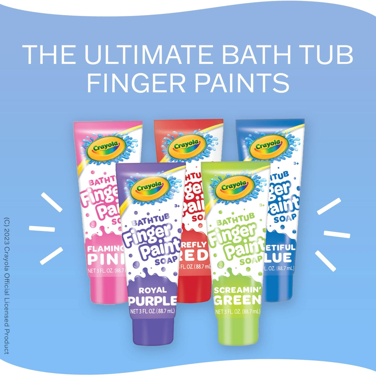 Crayola Taste Beauty red streak creates vibrant tub color moments.