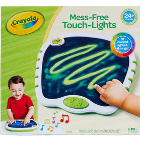 Crayola Toddler Touch Lights Doodle Board doodle action with glow colors.
