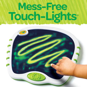 Crayola Toddler Touch Lights Doodle Board six songs inspire doodling.