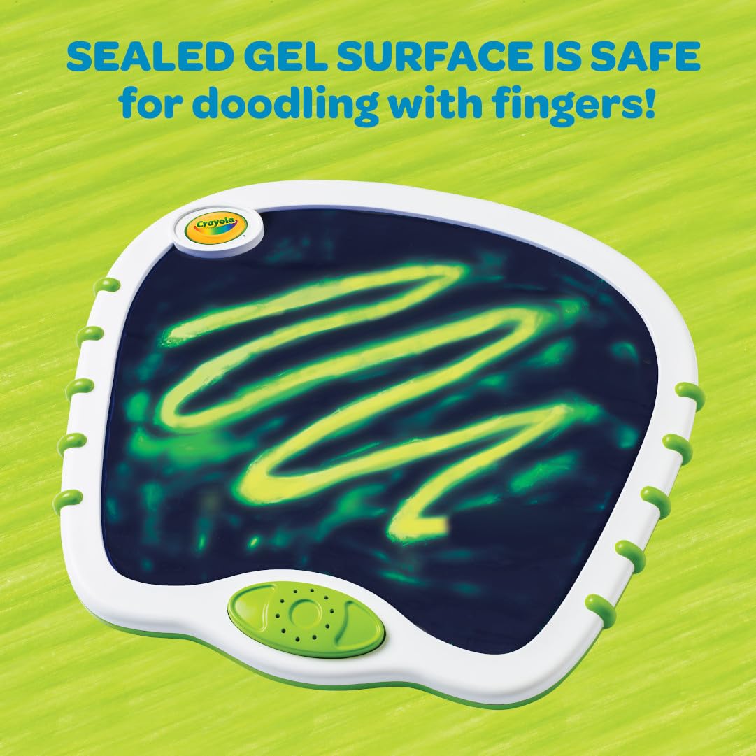 Crayola Toddler Touch Lights Doodle Board travel-ready for car trips.