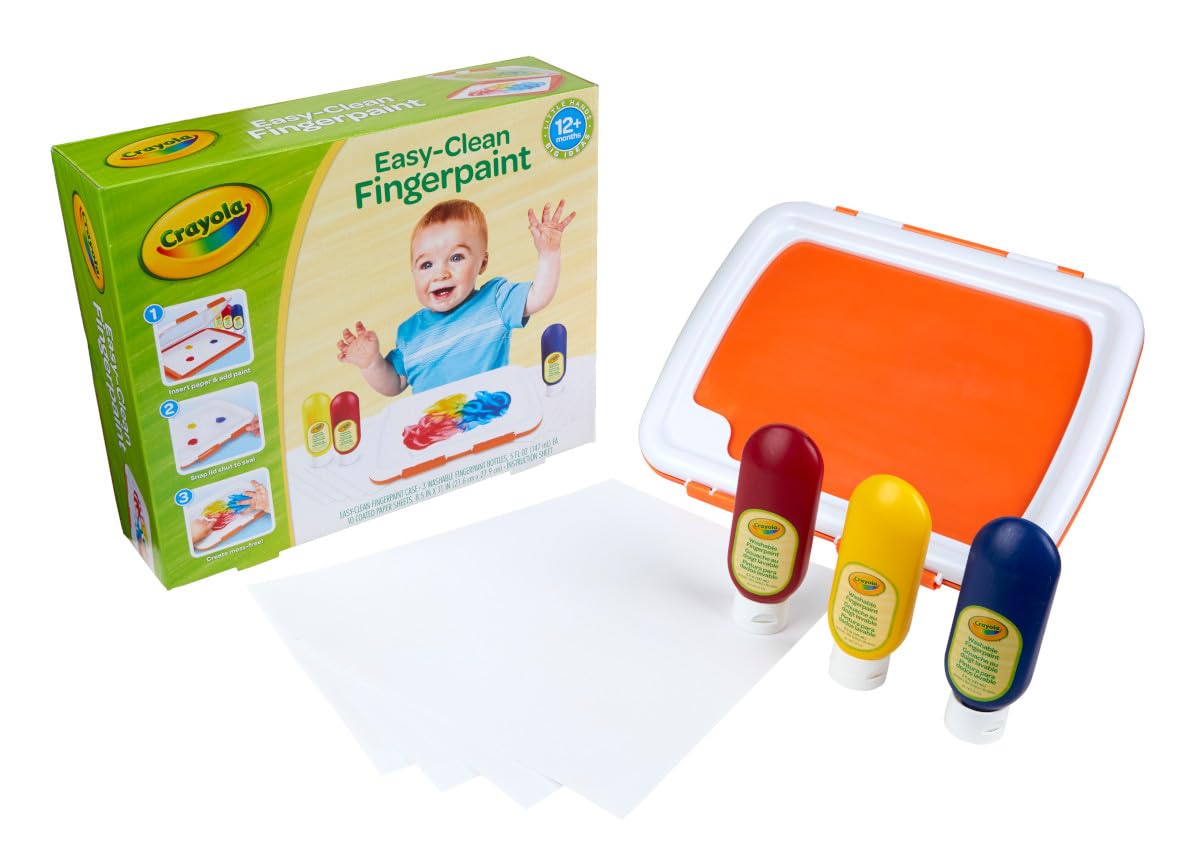 Crayola travel-friendly finger paint kit ready for on-the-go creativity