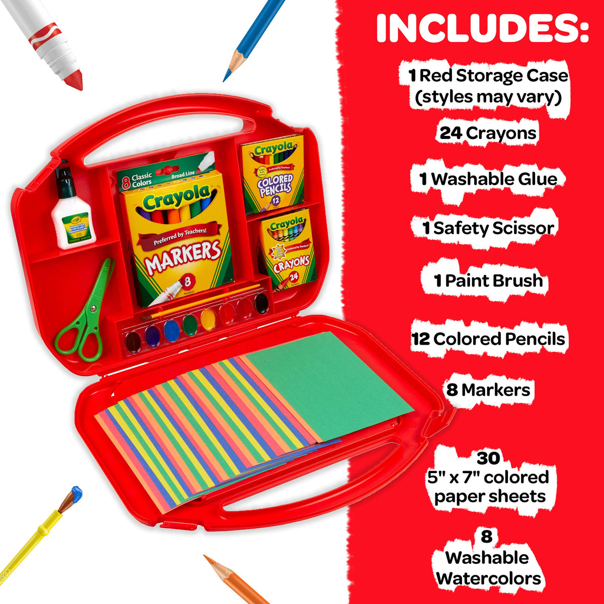 Crayola Ultimate Art Case compact storage supports travel-friendly art on the go