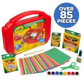 Crayola Ultimate Art Case with easel setup enabling a portable at home studio