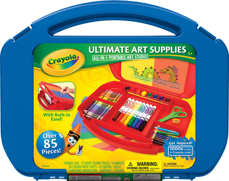 Crayola Ultimate Art Case open tray keeping supplies neatly organized for quick setup