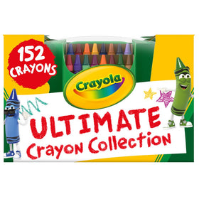 Crayola Ultimate Crayon Box Collection 152ct front view for easy color access.
