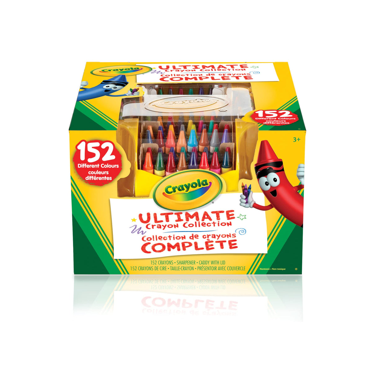Crayola Ultimate Crayon Caddy with closed lid displaying organized color storage.