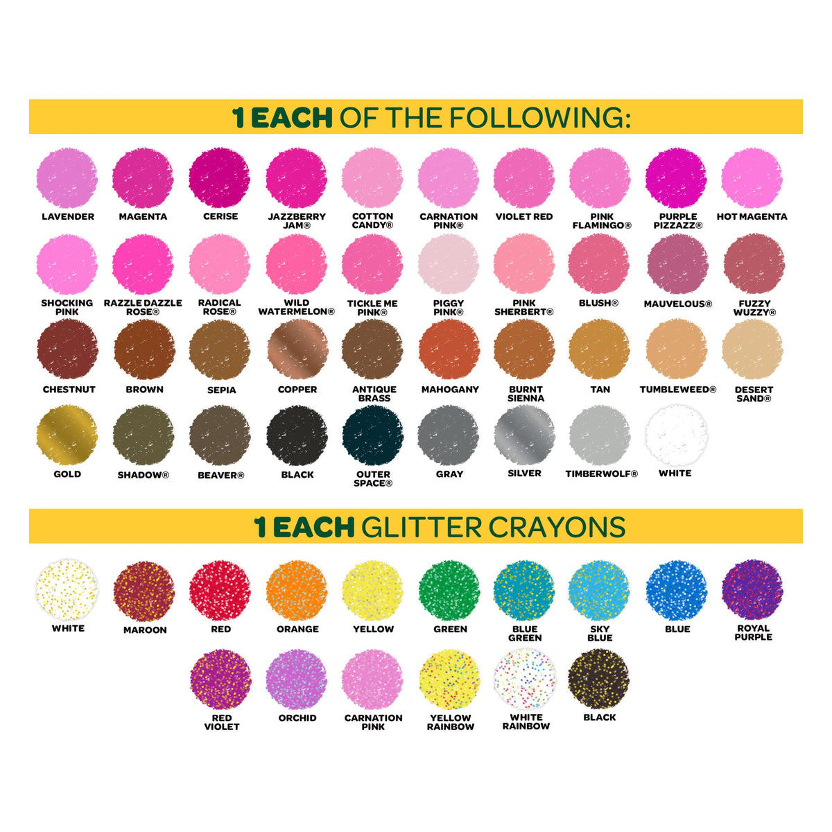 Crayola Ultimate Crayon Caddy refillable with 64-count boxes.