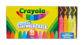 Crayola Ultimate Washable Chalk Collection box front showing vibrant outdoor colors for kids' art
