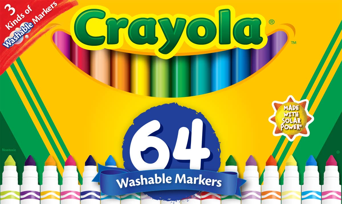 Crayola Washable Broad Line Markers color palette for versatile art projects