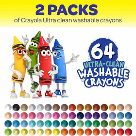 Crayola Washable Crayons built-in sharpener keeps tips ready for precise lines.
