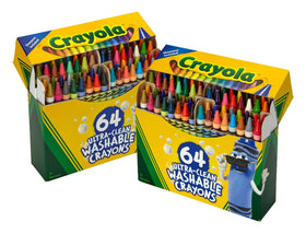 Crayola Washable Crayons wash off skin and fabrics, simplifying cleanup.