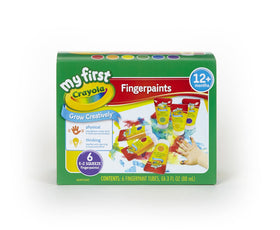 Crayola Washable Finger Paints blue bottle for easy cleanup after creative play