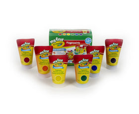Crayola Washable Finger Paints violet bottle provides vivid color with easy removal from skin
