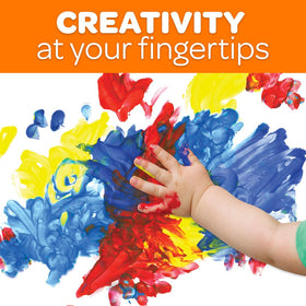 Crayola Washable Finger Paints 6ct orange bottle sparks early art ideas.