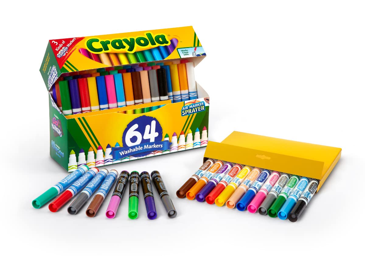 Crayola Washable Markers wash clean from skin and clothing