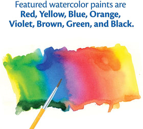 Crayola Watercolor Paint Set with Included Brush enables immediate creative start.