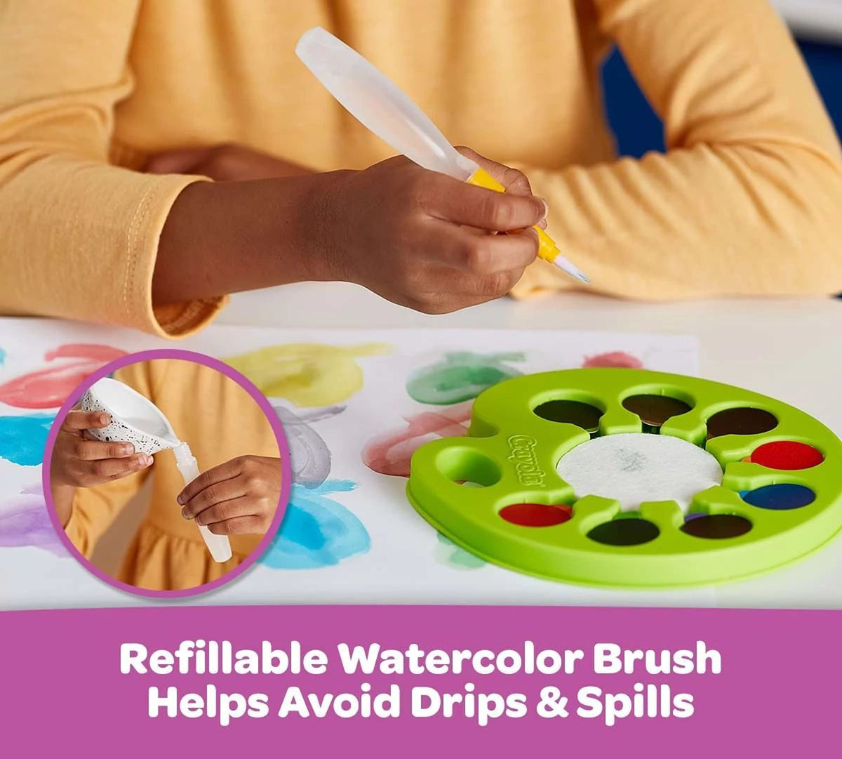 Crayola Color strips offer 8 hues with duplicates for rich blends.