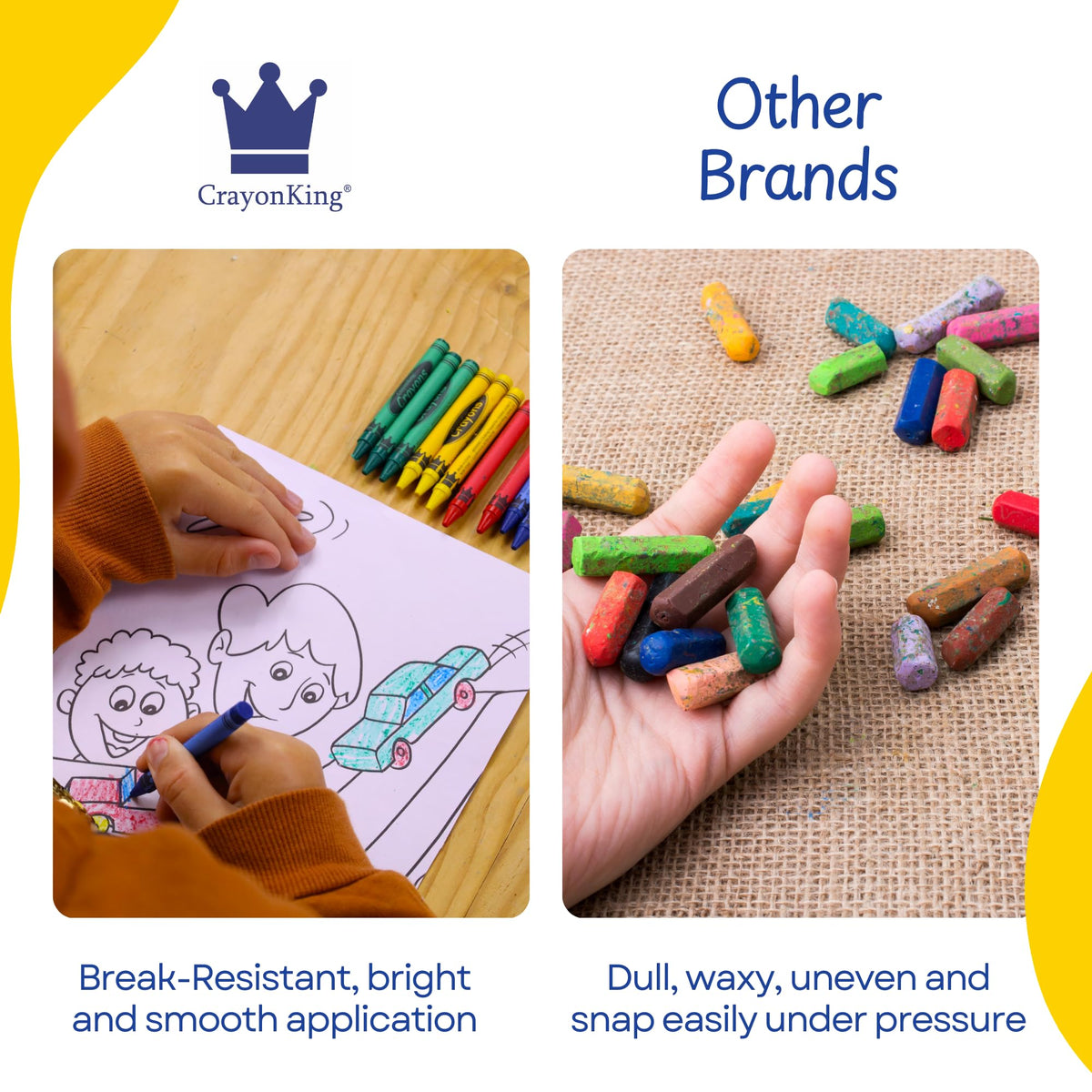 CrayonKing ASTM D4236 non-toxic crayons ensure safe coloring
