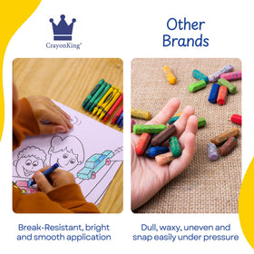 CrayonKing ASTM D4236 non-toxic crayons ensure safe coloring
