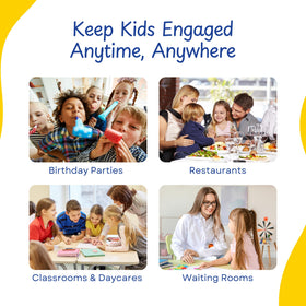CrayonKing classroom activity setup with colorful four-packs ready to use.