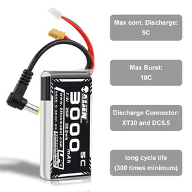 Crazepony 5C/10C discharge capability highlight for FPV power delivery