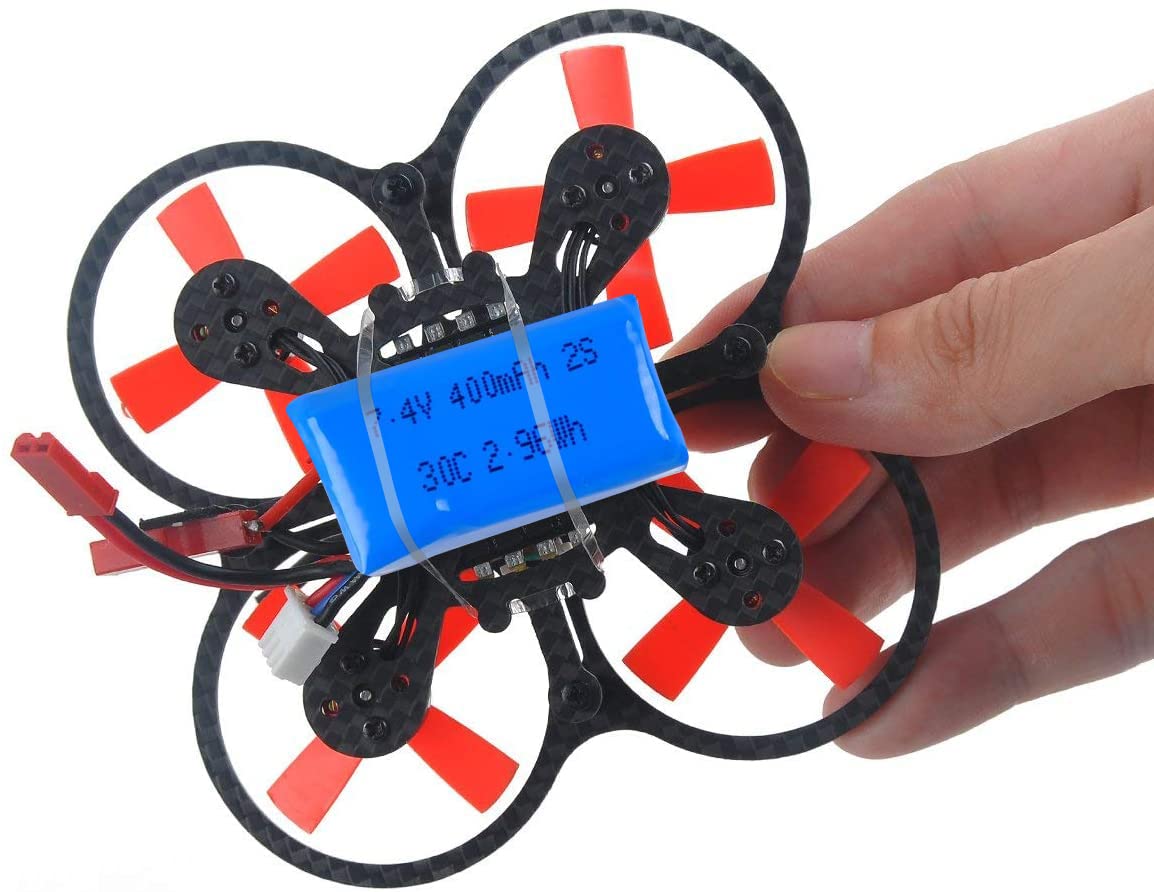 Crazepony 400mAh 2S battery compatible with 1104 motors for micro FPV performance