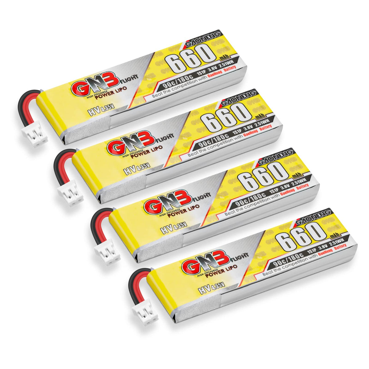 Crazepony 660mAh 1S LiPo battery with compact size for space-constrained micro drones.