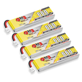 Crazepony 660mAh 1S LiPo battery with compact size for space-constrained micro drones.
