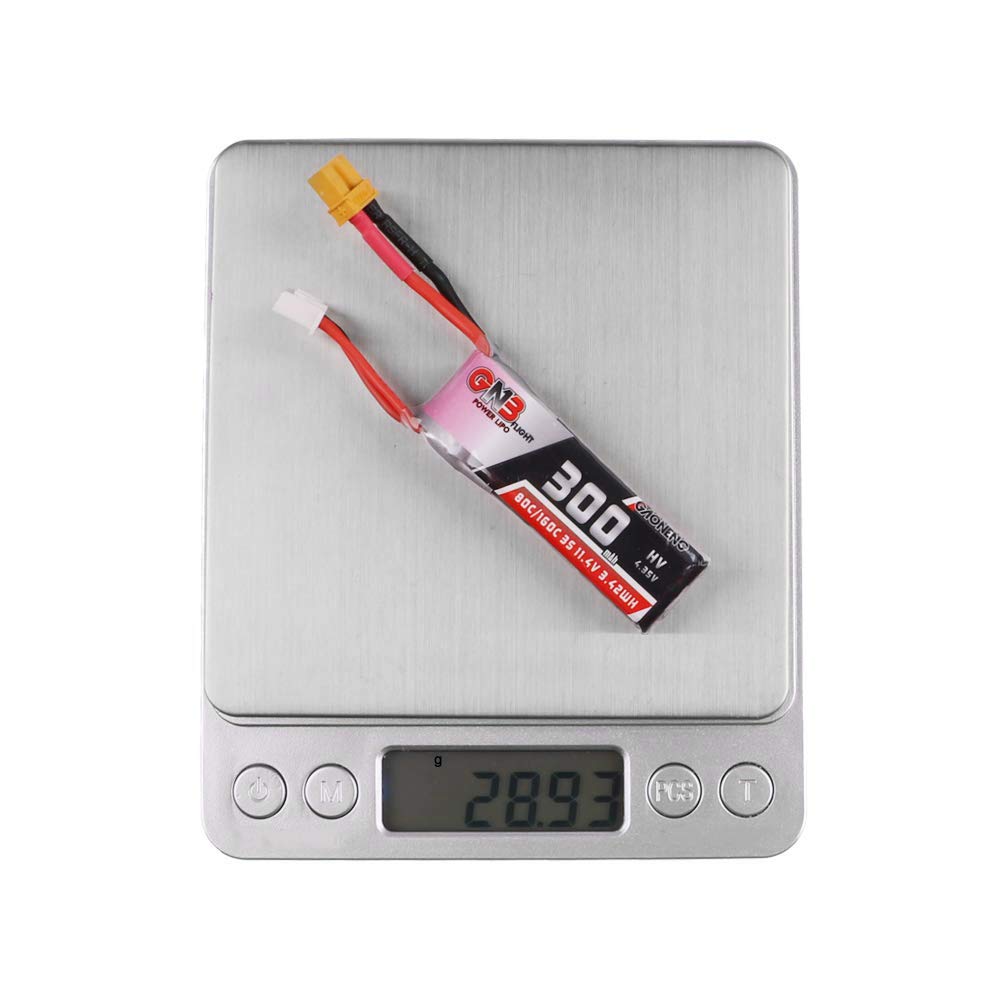 GAONENG 300mAh 3S battery label close-up with safety notes