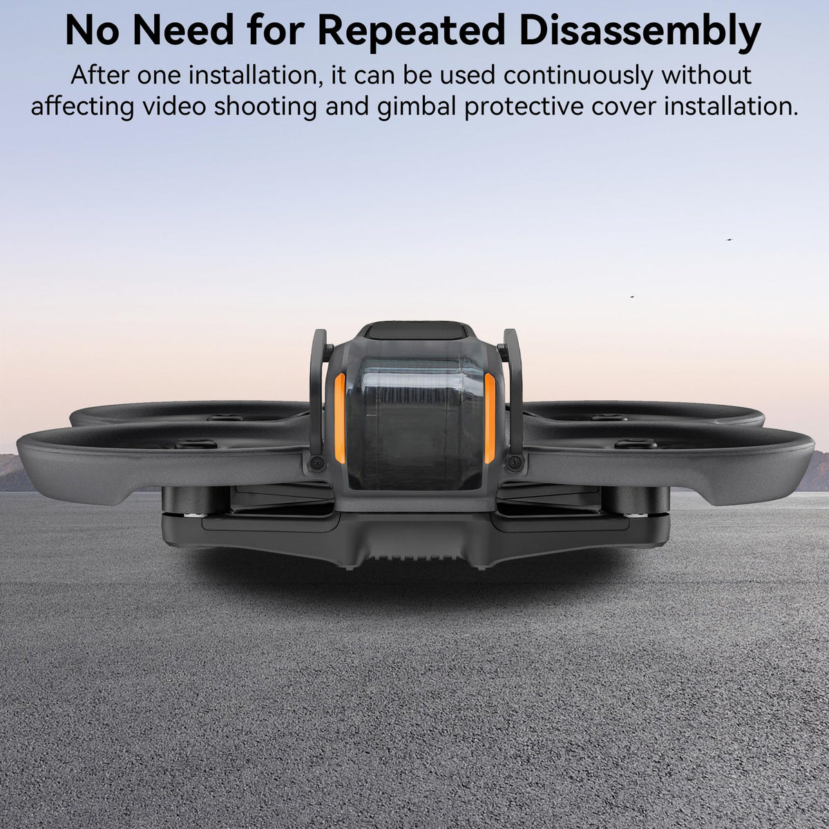Craznick Avata 2 gimbal lens cover protects the camera during storage.