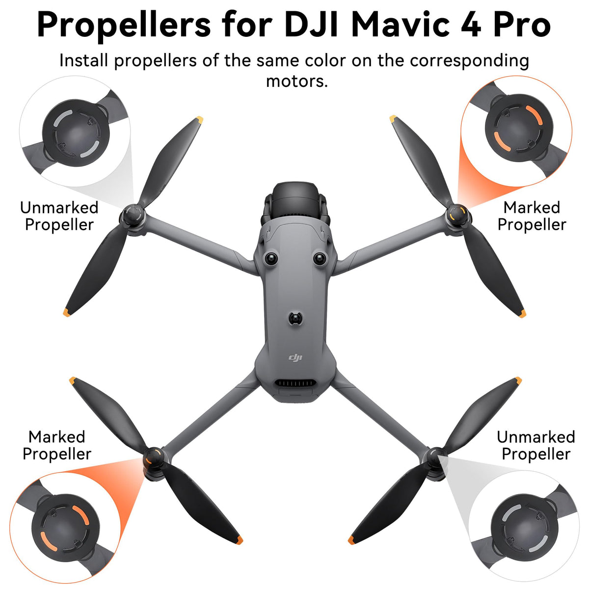 Craznick Mavic 4 Pro low-noise propeller blade for smoother flight.