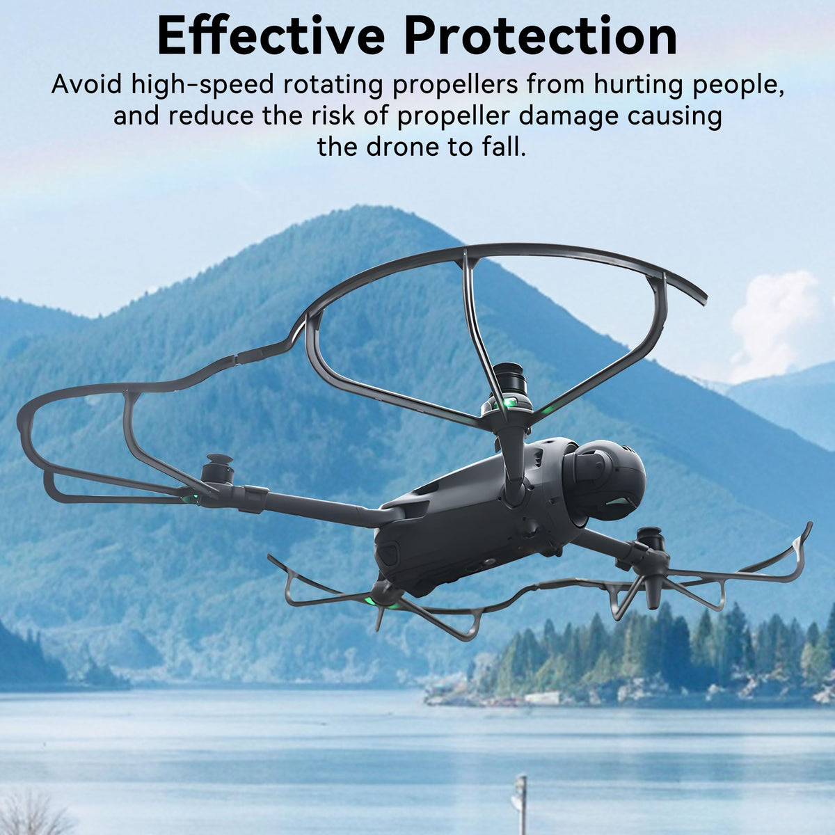 Close-up of Craznick Mavic 4 Pro propeller guard fortress-like protection.