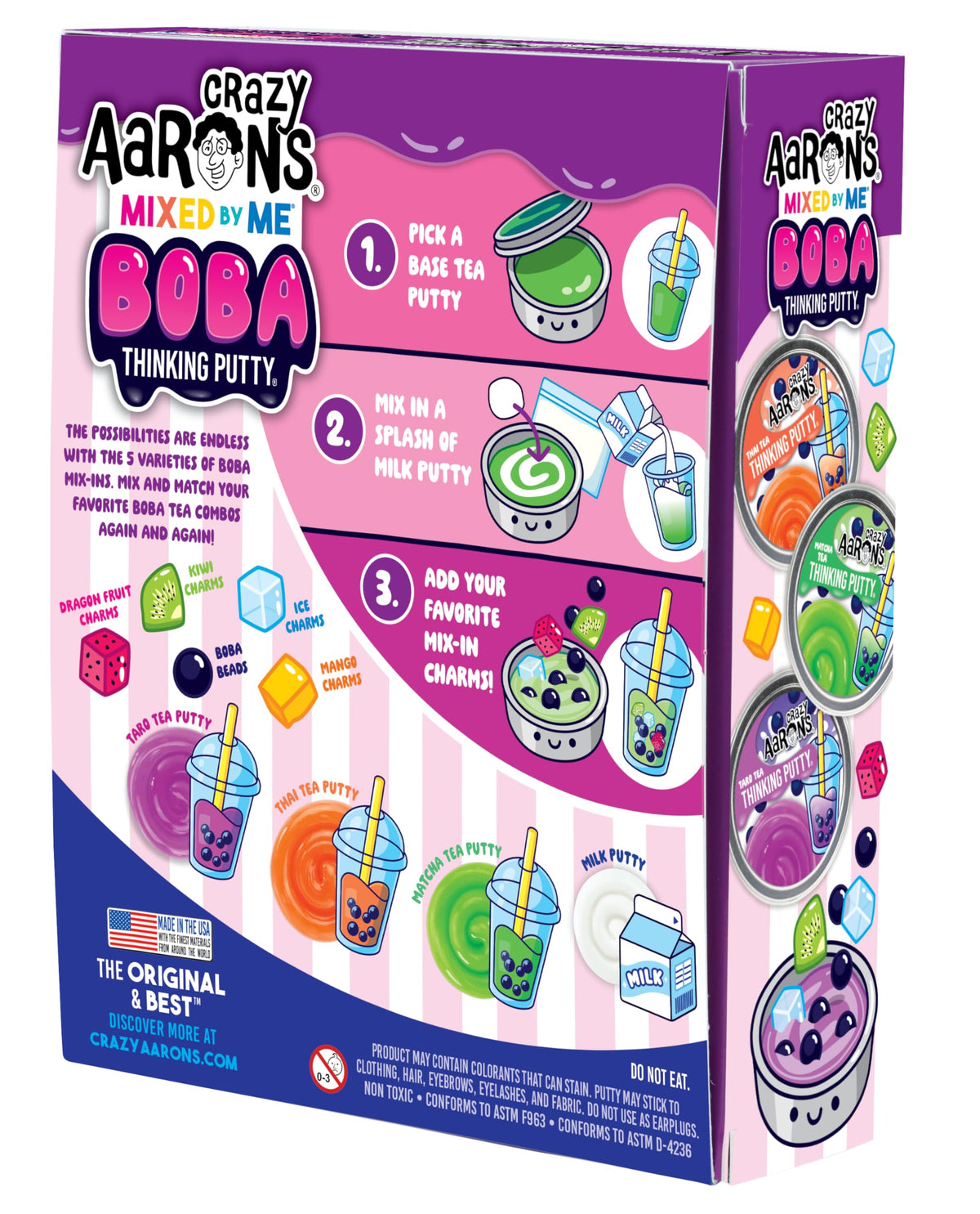Crazy Aaron's Mixed by Me gift-ready packaging enhances unboxing appeal.