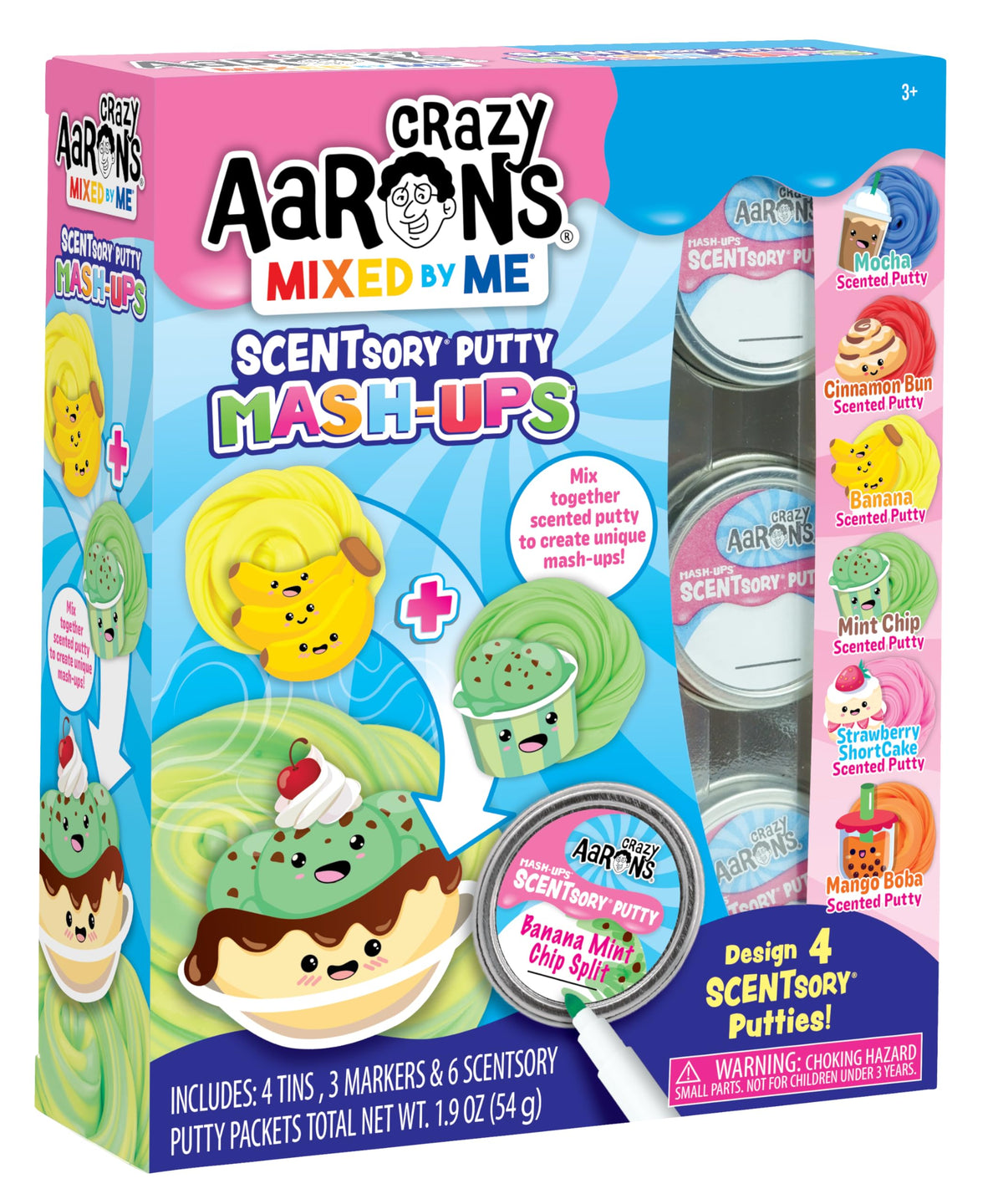 Crazy Aaron's SCENTsory Putty Mashups Banana scent for creative play.