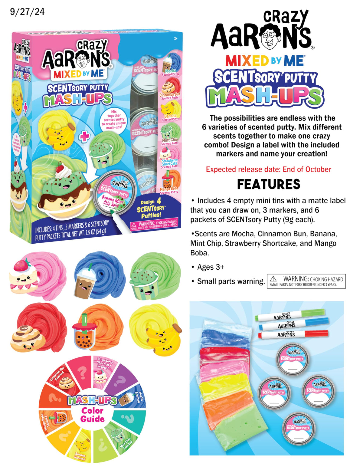 Crazy Aaron's SCENTsory Putty Mashups Mocha scent for tactile focus.