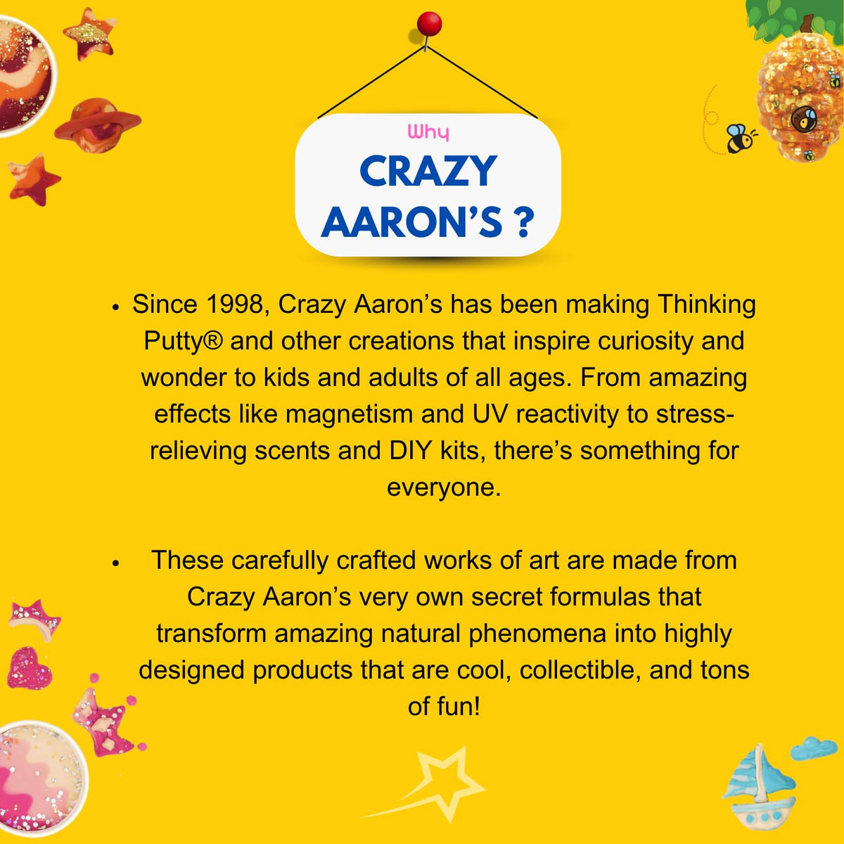 Crazy Aaron's Thinking Putty Curious Kitten made in USA silicone sensory toy