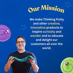 Crazy Aaron's Thinking Putty Curious Kitten silicone formula never dries out for repeated play