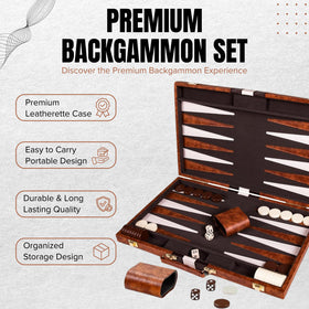 Crazy Games backgammon case interior protects board and pieces during transport